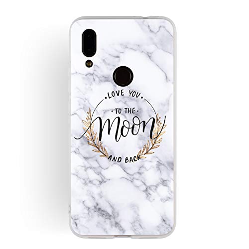 HopMore Kompatibel mit Hüllen Xiaomi Redmi 7 Hülle Silikon Weiß Marmor Marble Muster Stoßfest Handyhülle Xiaomi Redmi 7 Schutzhülle Protective Dünn Cover Silikonhülle Slim Case - Mond HopMore Kompatibel mit Hüllen Xiaomi Redmi 7 Hülle Silikon Weiß Marmor Marble Muster Stoßfest Handyhülle Xiaomi Redmi 7 Schutzhülle Protective Dünn Cover Silikonhülle Slim Case - Mond von HopMore