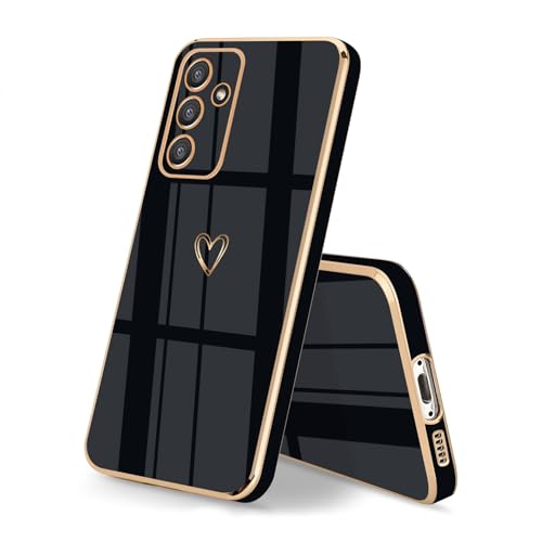 HopMore Silikon Hülle für Samsung Galaxy A15 4G / 5G Hülle, Handyhülle für Samsung A15 Schutzhülle Ultra Dünne Weich Voller Schutz Case Cover, Stoßfeste Hülle Slim mit Muster Motiv Herz, Schwarz HopMore Silikon Hülle für Samsung Galaxy A15 4G / 5G Hülle, Handyhülle für Samsung A15 Schutzhülle Ultra Dünne Weich Voller Schutz Case Cover, Stoßfeste Hülle Slim mit Muster Motiv Herz, Schwarz von HopMore