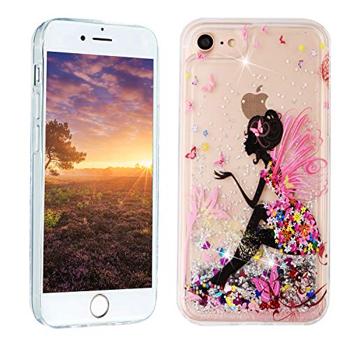 HopMore Silikon Glitzer Hülle für iPhone SE 2020 / iPhone 7 / iPhone 8 Flüssig Transparent 3D Muster Schutzhülle Durchsichtig Handyhülle Silikonhülle Stoßfest Gummi Glitter Cover - Mädchen HopMore Silikon Glitzer Hülle für iPhone SE 2020 / iPhone 7 / iPhone 8 Flüssig Transparent 3D Muster Schutzhülle Durchsichtig Handyhülle Silikonhülle Stoßfest Gummi Glitter Cover - Mädchen von HopMore