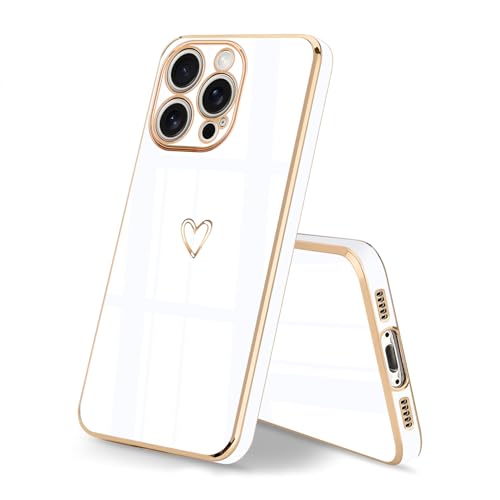 HopMore Silikon Hülle für iPhone 16 Pro Handyhülle Ultra Dünne Weich Voller Schutz Case Cover, Stoßfeste Slim Schutzhülle für iPhone 16 Pro mit Muster Motiv Herz, Weiß HopMore Silikon Hülle für iPhone 16 Pro Handyhülle Ultra Dünne Weich Voller Schutz Case Cover, Stoßfeste Slim Schutzhülle für iPhone 16 Pro mit Muster Motiv Herz, Weiß von HopMore