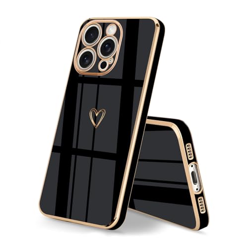 HopMore Silikon Hülle für iPhone 16 Pro Max, Schutzhülle Ultra Dünn Weich Voller Schutz Case Cover, Stoßfeste Slim Hülle mit Muster Motiv Herz, Schwarz HopMore Silikon Hülle für iPhone 16 Pro Max, Schutzhülle Ultra Dünn Weich Voller Schutz Case Cover, Stoßfeste Slim Hülle mit Muster Motiv Herz, Schwarz von HopMore
