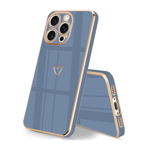 HopMore Silikon Hülle für iPhone 16 Pro Max, Schutzhülle Ultra Dünn Weich Voller Schutz Case Cover, Stoßfeste Slim Hülle mit Herz Motiv, Blau HopMore Silikon Hülle für iPhone 16 Pro Max, Schutzhülle Ultra Dünn Weich Voller Schutz Case Cover, Stoßfeste Slim Hülle mit Herz Motiv, Blau von HopMore