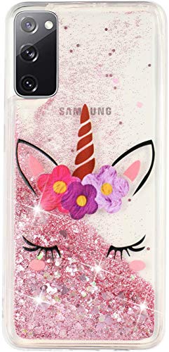 kompatibel mit Samsung Galaxy S20 FE / S20 FE 5G Hülle Glitzer Transparent Silikon Handyhülle 3D Case Motiv Schutzhülle Cover Handy Hüllen Glitter Durchsichtig Gel Stoßfest Silikonhülle - Einhorn kompatibel mit Samsung Galaxy S20 FE / S20 FE 5G Hülle Glitzer Transparent Silikon Handyhülle 3D Case Motiv Schutzhülle Cover Handy Hüllen Glitter Durchsichtig Gel Stoßfest Silikonhülle - Einhorn von HopMore