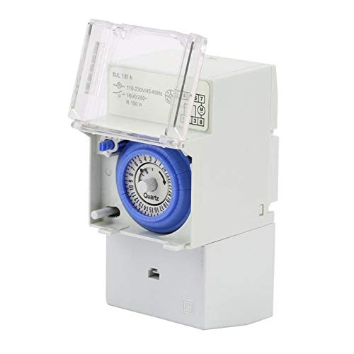 AC 110-230V Zeitschaltuhr, SUL181H 24H Analoge mechanische Zeitschaltuhr, Zeitschaltuhr für manuelle/automatische Steuerung, mechanische Zeitschaltuhr von Hopcd
