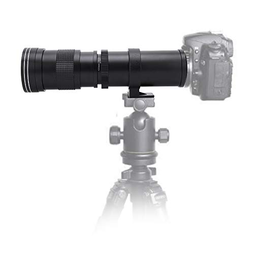 Hopcd 420-800mm f/8.3-F16 Manuelles Tele-Kamera-Zoom-Objektiv T2 Mount F/8.3-16 Blende DSLR-Kameras Tele-Zoom-Objektiv für Canon, für Sony/für Minolta, für Nikon von Hopcd