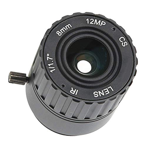 Hopcd 8 mm 12MP CCTV-Kameraobjektiv, HD F1.2/2.5 CS Mount Interface Security Festes CCTV-Objektiv für Sicherheitsüberwachungskameras von Hopcd