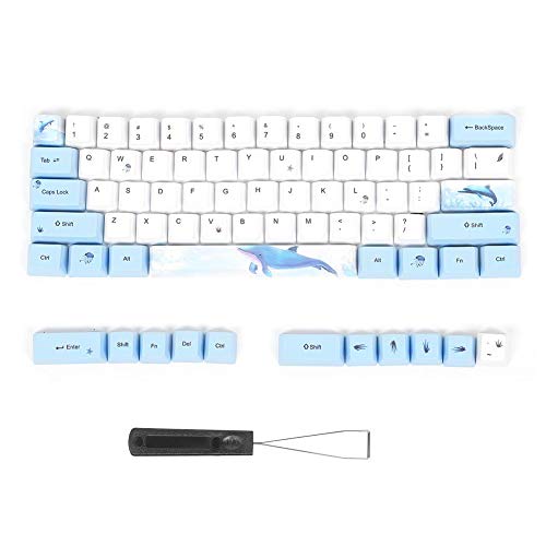 Hopcd Fünf Seiten Teint Anime Stil PBT Mechanische Tastatur Ersatz Knopf Keycaps Set DIY Sublimation PBT Keycaps – 73 Stück (Wal) von Hopcd