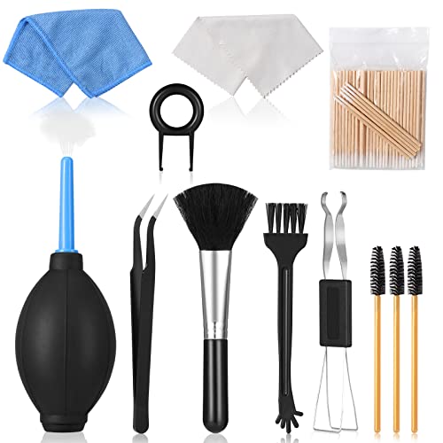 Hoppac Tastatur Reinigungsset,10PCS Keyboard Cleaning Kit,Smartphone Reinigungsset,Digitalkamera Airpods Cleaning Set,Inklusive Tastenkappen-Entferner(Remove Keycaps),Zur Tiefenreinigung Der Tastatur von Hoppac