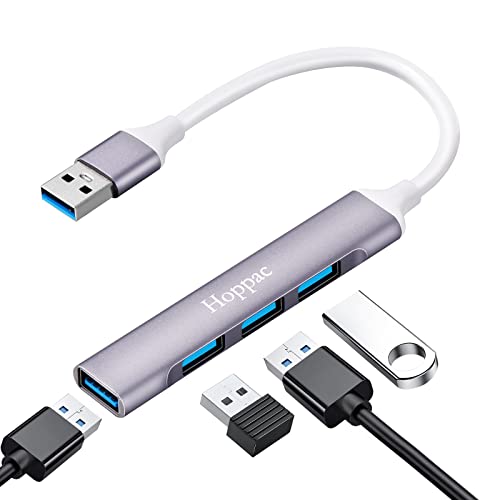 Hoppac USB-Hub 4 in 1 Multiport-Adapter mit 1 USB 3.0,3 Ports USB 2.0 USB Hub, Datenübertragung über USB Splitter von Hoppac