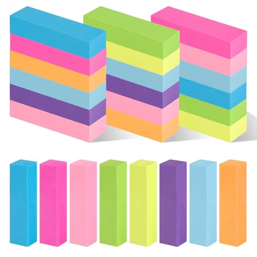 1600 Stück Haftnotizen, Sticky Notes, Klebezettel Klein, Pastell Haftnotizen Klebezettel, Page Marker, Book Tabs, Farbig Notizblöcke Studium Must Haves für Schulsachen, Büro, Hause (8 Farbe) von Hopton