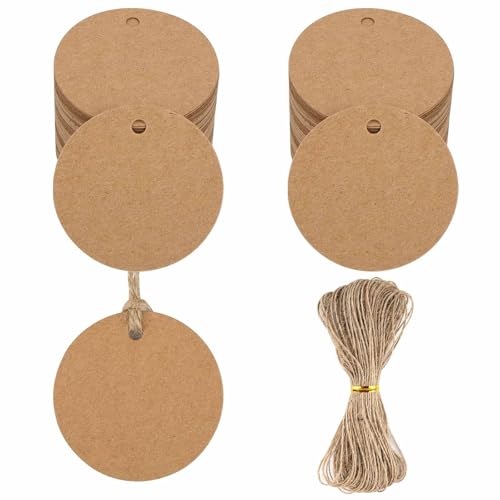Geschenkanhänger Kraftpapier Etiketten, 200 Stück Kraftpapier Anhänger Papier, Runde 5cm Geschenkanhänger zum Beschriften mit Schnur 20M, Hängeetiketten für Geschenkverpackung,Hochzeit,Handmade(Braun) Geschenkanhänger Kraftpapier Etiketten, 200 Stück Kraftpapier Anhänger Papier, Runde 5cm Geschenkanhänger zum Beschriften mit Schnur 20M, Hängeetiketten für Geschenkverpackung,Hochzeit,Handmade(Braun) von Hopton