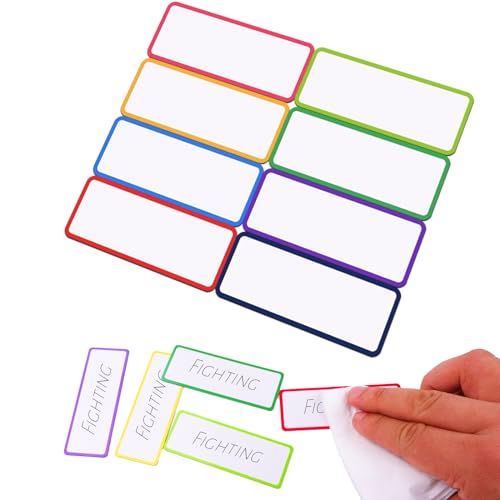 Magnetstreifen Beschreibbar, 27 Stück Magnete Zum Beschriften, Abwischbare Beschreibbare Magnete, Whiteboard Magnete, Whiteboard Zubehör für Whiteboards Kühlschrank Eisenstreben 8 × 3 cm von Hopton