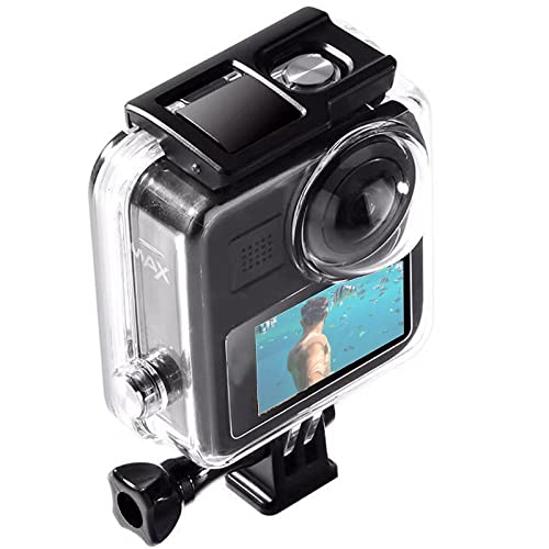 Unterwassergehäuse Hülle Kompatibel mit Goproo Max Wasserdicht 360 Hülle Panorama Kamera Schutzhülle für Unterwasser von Hoqqf