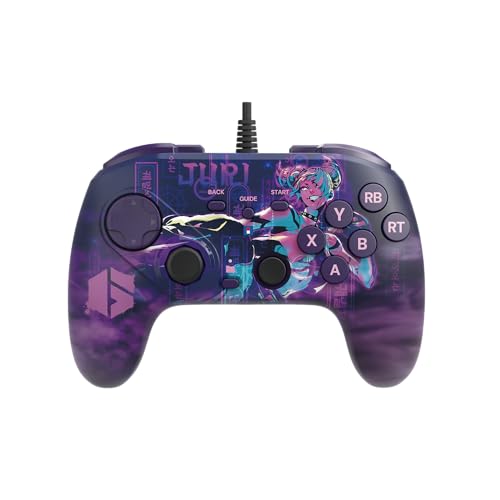 HORI Fighting Commander OCTA (Street Fighter 6 Juri Edition) für Windows PC - Kabelgebundener Controller in Turnierqualität - Offiziell lizenziert von Capcom von Hori