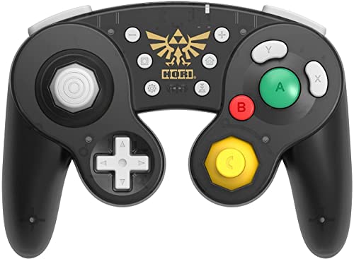 HORI Kabelloses Battle Pad (Zelda) Controller im GameCube Stil für Nintendo Switch - Offiziell Lizenziert von Hori