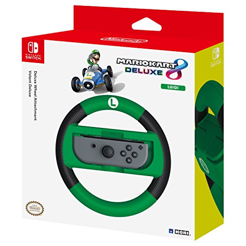 HORI NSW-055U Nintendo Switch Mario Kart 8 Deluxe Lenkrad (Luigi Version) von Hori