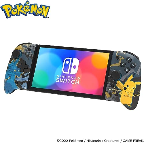 HORI Split Pad Pro (Lucario & Pikachu) - Ergonomischer Controller für Handheld-Modus für Nintendo Switch - Offiziell Nintendo und Pokémon Lizenziert von Hori