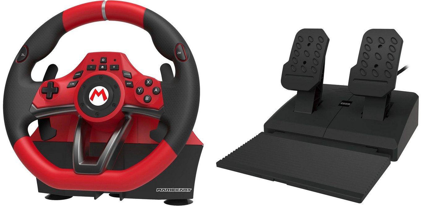 Hori Mario Kart Racing Wheel Pro Deluxe für Nintendo Switch / PC Gaming-Lenkrad (Set, programmierbare Tasten) von Hori