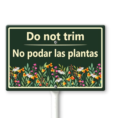 Horienteeon Do Not Trim – No Podar Las Plantas Hofschild mit Heringen, 30 x 20 cm, stabiles Aluminiumschild, rostfrei, zweisprachiges Pflanzenschild in englischen und spanischen Gartensträuchern Horienteeon Do Not Trim – No Podar Las Plantas Hofschild mit Heringen, 30 x 20 cm, stabiles Aluminiumschild, rostfrei, zweisprachiges Pflanzenschild in englischen und spanischen Gartensträuchern von Horienteeon