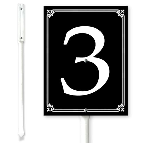 Horienteeon Hausnummernschild mit der Nummer 3, 11,5 x 12 cm, stabiles Aluminiumschild, nummerierte Schilder für den Außenbereich, für Parkplätze, Dock, Hof, Gang, Feld, Tennisplatz, Schwarz, Nr. 3 Horienteeon Hausnummernschild mit der Nummer 3, 11,5 x 12 cm, stabiles Aluminiumschild, nummerierte Schilder für den Außenbereich, für Parkplätze, Dock, Hof, Gang, Feld, Tennisplatz, Schwarz, Nr. 3 von Horienteeon
