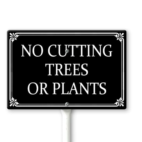 Horienteeon Hofschild mit Pfählen "No Cutting Trees Or Plants", 30 x 20 cm, stabiles Aluminiumschild, rostfrei, wetterfest, für Garten, Rasen, Straße, Outdoor, einfache Montage Horienteeon Hofschild mit Pfählen "No Cutting Trees Or Plants", 30 x 20 cm, stabiles Aluminiumschild, rostfrei, wetterfest, für Garten, Rasen, Straße, Outdoor, einfache Montage von Horienteeon