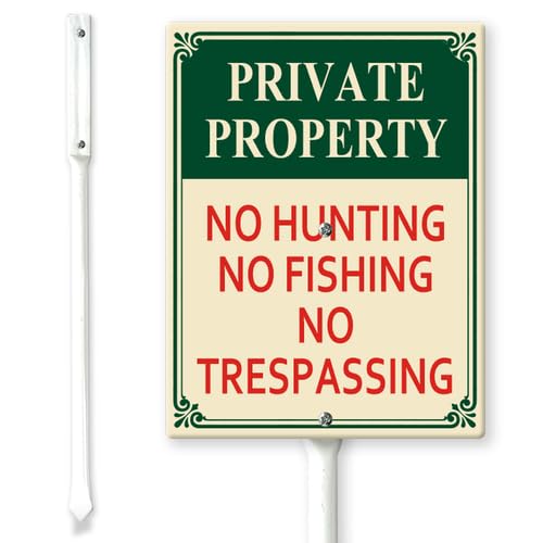 Horienteeon Privateigentum Keine Jagd Keine Fische Keine Verletzung Yard Zeichen mit Einsätze 20×30cm, Solide Aluminium Yard Platten Rostfrei, Privateigentum Warnung Keine Verletzung Keine Jagd Horienteeon Privateigentum Keine Jagd Keine Fische Keine Verletzung Yard Zeichen mit Einsätze 20×30cm, Solide Aluminium Yard Platten Rostfrei, Privateigentum Warnung Keine Verletzung Keine Jagd von Horienteeon