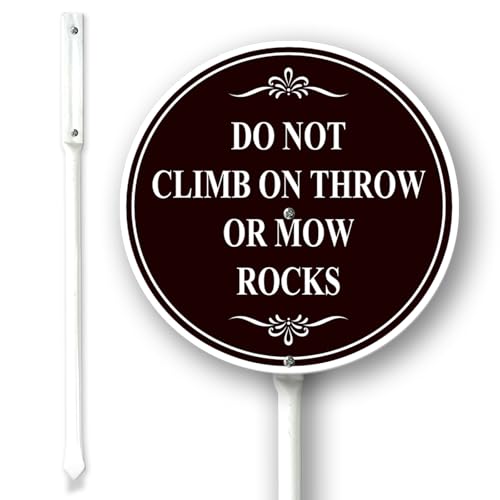 Horienteeon Schild mit Pfählen "Do Not Climb on Throw Or Move Rocks", 23 x 23 cm, stabiles Aluminium-Schild, rostfrei, Falling Rocks, Do Not Mow Rocks, Keep Off-Benachrichtigung Horienteeon Schild mit Pfählen "Do Not Climb on Throw Or Move Rocks", 23 x 23 cm, stabiles Aluminium-Schild, rostfrei, Falling Rocks, Do Not Mow Rocks, Keep Off-Benachrichtigung von Horienteeon