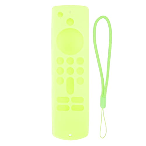 Horoper Silikon-Fernbedienungshülle, Fernbedienungs-Silikonhülle für Fire TV Stick, rutschfeste Silikon-Schutzhülle mit Umhängeband der 3. Generation(Leuchtendes Grün) von Horoper