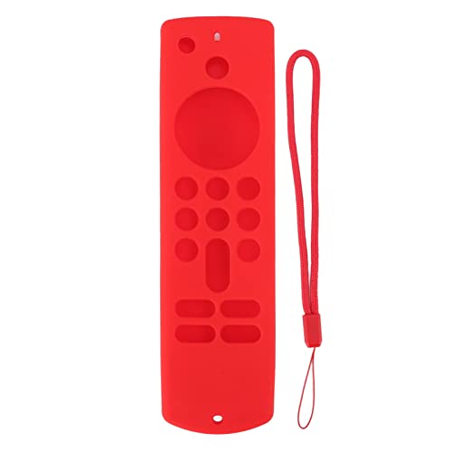Horoper Silikon-Fernbedienungshülle, Fernbedienungs-Silikonhülle für Fire TV Stick, rutschfeste Silikon-Schutzhülle mit Umhängeband der 3. Generation(Rot) von Horoper