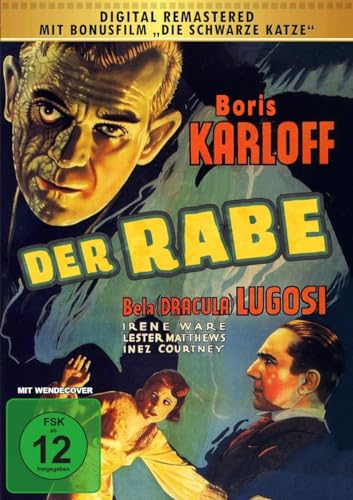 Der Rabe (The Raven) + Die schwarze Katze (The Black Cat) Beide Edgar Allen Poe Kult-Klassiker mit Boris Karloff (bk: Frankenstein) und Bela Lugisi (UNCUT) von Horror Classic Movies
