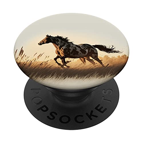 Appaloosa Pferd galoppierendes Design für Mädchen, Pferd PopSockets mit austauschbarem PopGrip von Horse Gifts and Stuff For Girls Who Love Riding