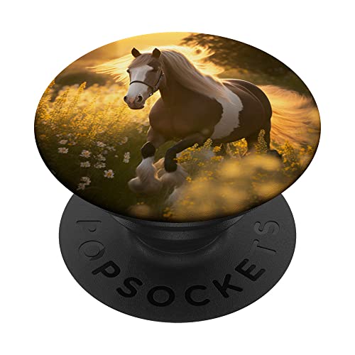 Majestic Horse Galoppierendes Design für Mädchen, Pferd PopSockets mit austauschbarem PopGrip von Horse Gifts and Stuff For Girls Who Love Riding