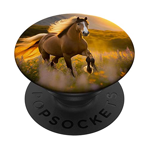 Majestic Horse Galoppierendes Design für Mädchen, Pferd PopSockets mit austauschbarem PopGrip von Horse Gifts and Stuff For Girls Who Love Riding