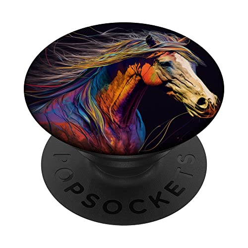 Pferdekopf Popart Design für Mädchen, Pferd PopSockets mit austauschbarem PopGrip Pferdekopf Popart Design für Mädchen, Pferd PopSockets mit austauschbarem PopGrip von Horse Gifts and Stuff For Girls Who Love Riding