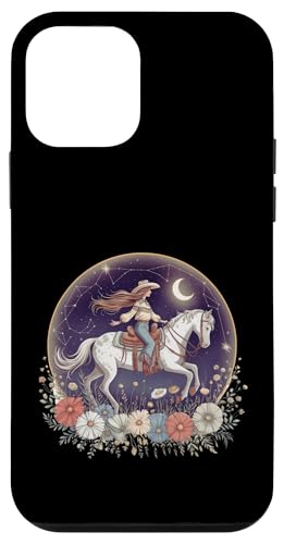 Cowgirl Reitpferd im Wildblumenfeld Blumenpferd Mädchen Hülle für iPhone 12 mini von Horse Riding Gifts for Women & Girls