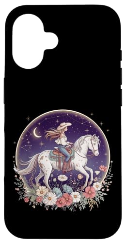 Cowgirl Reitpferd im Wildblumenfeld Blumenpferd Mädchen Hülle für iPhone 16 Cowgirl Reitpferd im Wildblumenfeld Blumenpferd Mädchen Hülle für iPhone 16 von Horse Riding Gifts for Women & Girls
