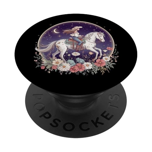 Cowgirl Reitpferd im Wildblumenfeld Blumenpferd Mädchen PopSockets Klebender PopGrip Cowgirl Reitpferd im Wildblumenfeld Blumenpferd Mädchen PopSockets Klebender PopGrip von Horse Riding Gifts for Women & Girls