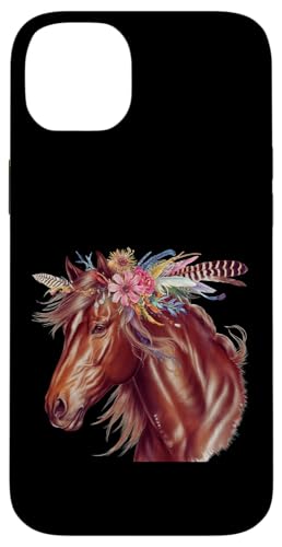 Florales Wildpferd Frühling Natur Pferdeliebhaber Landpferd Hülle für iPhone 14 Plus Florales Wildpferd Frühling Natur Pferdeliebhaber Landpferd Hülle für iPhone 14 Plus von Horse Riding Gifts for Women & Girls