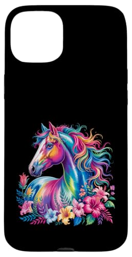 Florales Wildpferd Frühling Natur Pferdeliebhaber Landpferd Hülle für iPhone 15 Plus Florales Wildpferd Frühling Natur Pferdeliebhaber Landpferd Hülle für iPhone 15 Plus von Horse Riding Gifts for Women & Girls