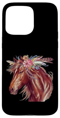 Florales Wildpferd Frühling Natur Pferdeliebhaber Landpferd Hülle für iPhone 15 Pro Max Florales Wildpferd Frühling Natur Pferdeliebhaber Landpferd Hülle für iPhone 15 Pro Max von Horse Riding Gifts for Women & Girls