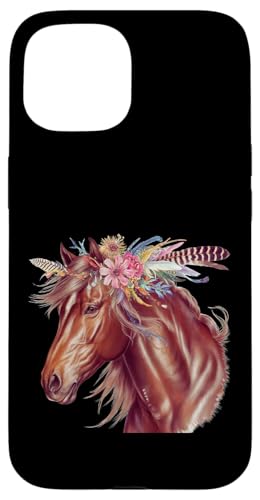 Florales Wildpferd Frühling Natur Pferdeliebhaber Landpferd Hülle für iPhone 15 Florales Wildpferd Frühling Natur Pferdeliebhaber Landpferd Hülle für iPhone 15 von Horse Riding Gifts for Women & Girls