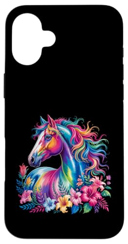 Florales Wildpferd Frühling Natur Pferdeliebhaber Landpferd Hülle für iPhone 16 Plus Florales Wildpferd Frühling Natur Pferdeliebhaber Landpferd Hülle für iPhone 16 Plus von Horse Riding Gifts for Women & Girls