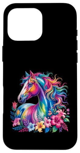 Florales Wildpferd Frühling Natur Pferdeliebhaber Landpferd Hülle für iPhone 16 Pro Max Florales Wildpferd Frühling Natur Pferdeliebhaber Landpferd Hülle für iPhone 16 Pro Max von Horse Riding Gifts for Women & Girls