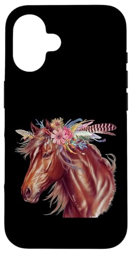 Florales Wildpferd Frühling Natur Pferdeliebhaber Landpferd Hülle für iPhone 16 Florales Wildpferd Frühling Natur Pferdeliebhaber Landpferd Hülle für iPhone 16 von Horse Riding Gifts for Women & Girls