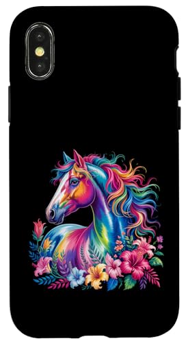 Florales Wildpferd Frühling Natur Pferdeliebhaber Landpferd Hülle für iPhone X/XS Florales Wildpferd Frühling Natur Pferdeliebhaber Landpferd Hülle für iPhone X/XS von Horse Riding Gifts for Women & Girls