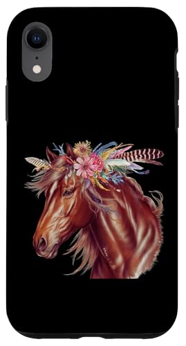 Florales Wildpferd Frühling Natur Pferdeliebhaber Landpferd Hülle für iPhone XR Florales Wildpferd Frühling Natur Pferdeliebhaber Landpferd Hülle für iPhone XR von Horse Riding Gifts for Women & Girls