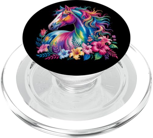 Florales Wildpferd Frühling Natur Pferdeliebhaber Landpferd PopSockets PopGrip für MagSafe Florales Wildpferd Frühling Natur Pferdeliebhaber Landpferd PopSockets PopGrip für MagSafe von Horse Riding Gifts for Women & Girls