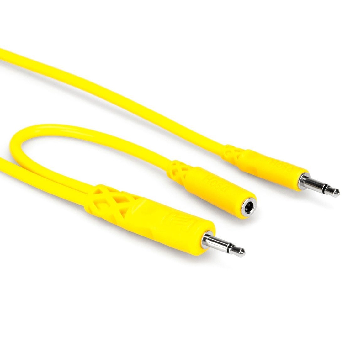 Hosa CMM-545Y Patchkabel Set 45cm Pigtail Audio-Kabel, 3.5mm Miniklinke von Hosa