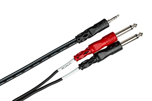 Hosa CMP-153, Stereo Breakout, 3.5mm TRS zu Dual 1/4 in TS, 3 ft von Hosa