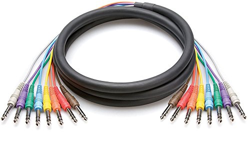 Hosa CSS-801, Balanced Snake, 1/4 in TRS to Same, 1 m von Hosa
